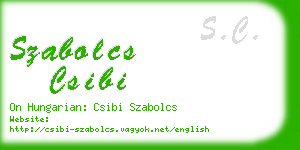 szabolcs csibi business card